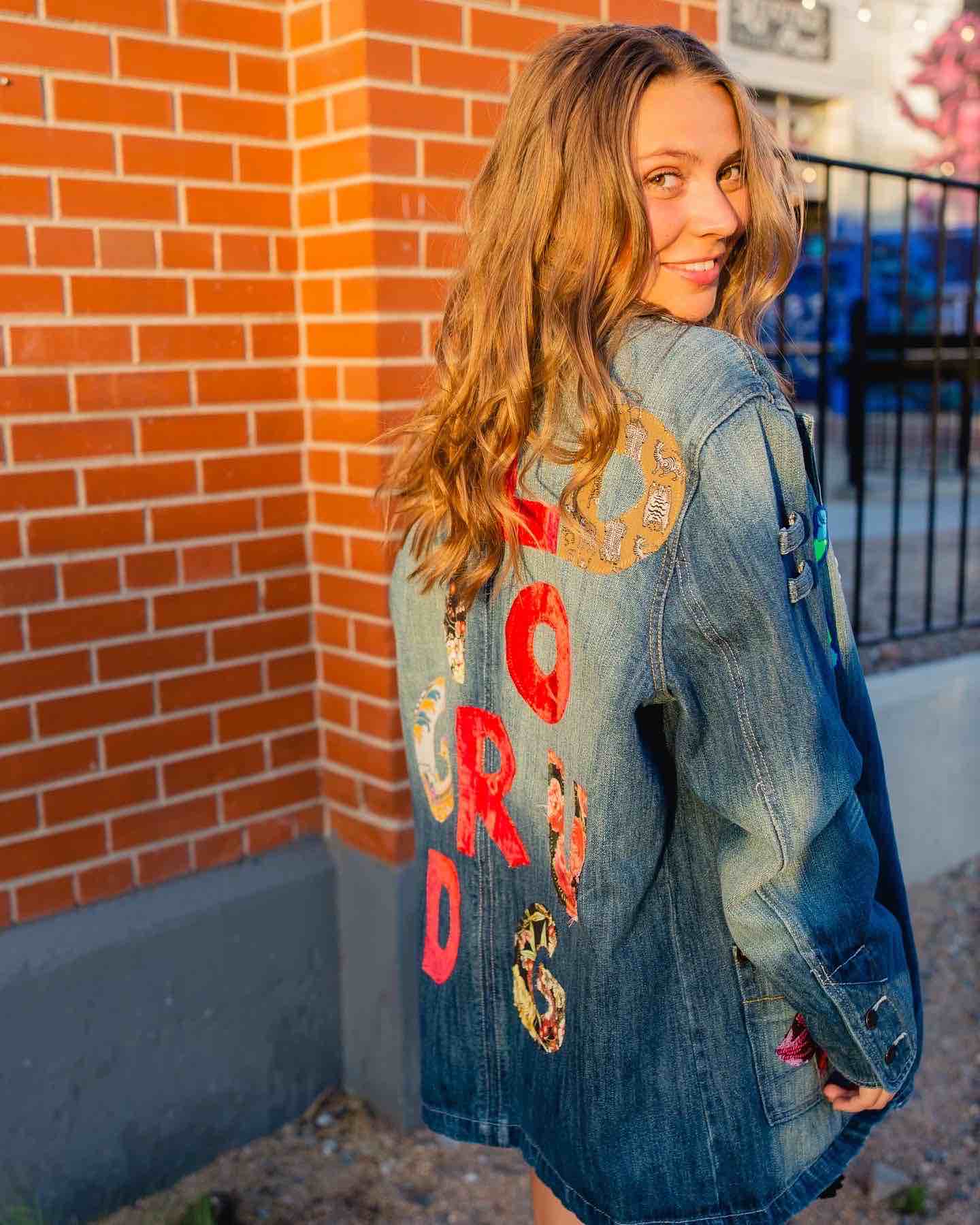 Hold No Grudge oversized denim jacket